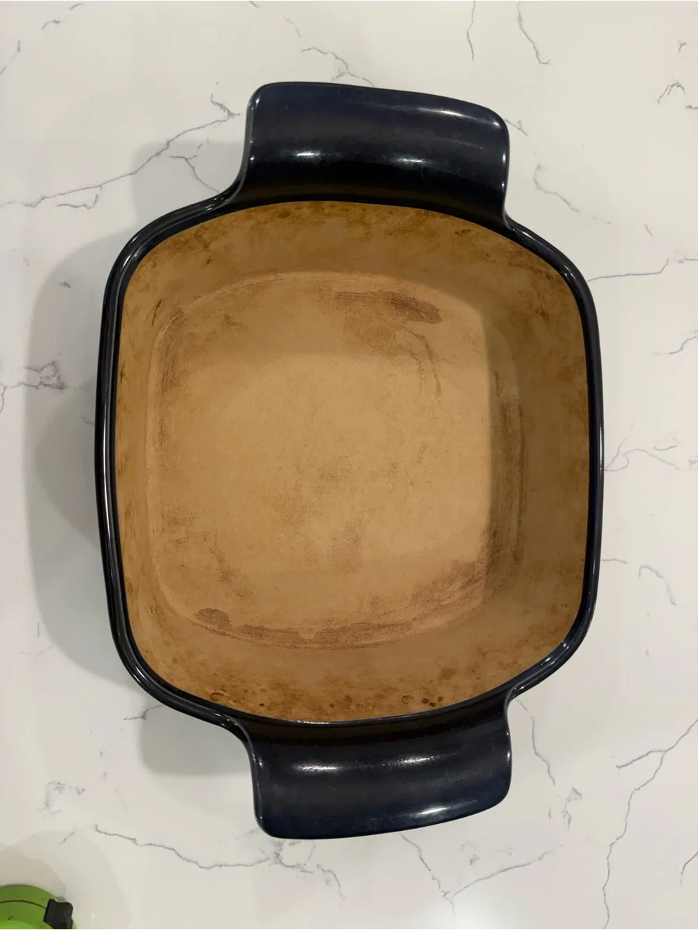 Pampered Chef 8” blue square stoneware